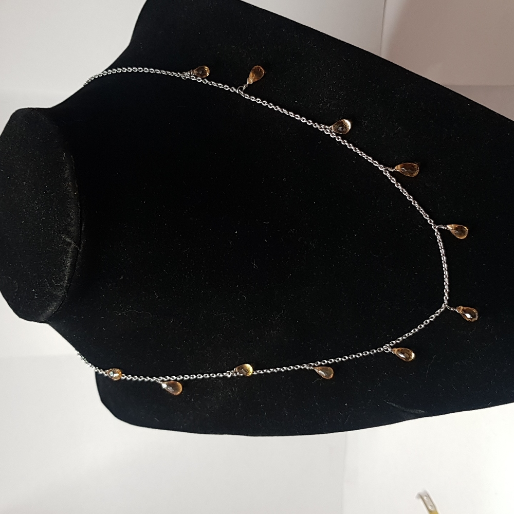 Honey Drop Citrine Necklace